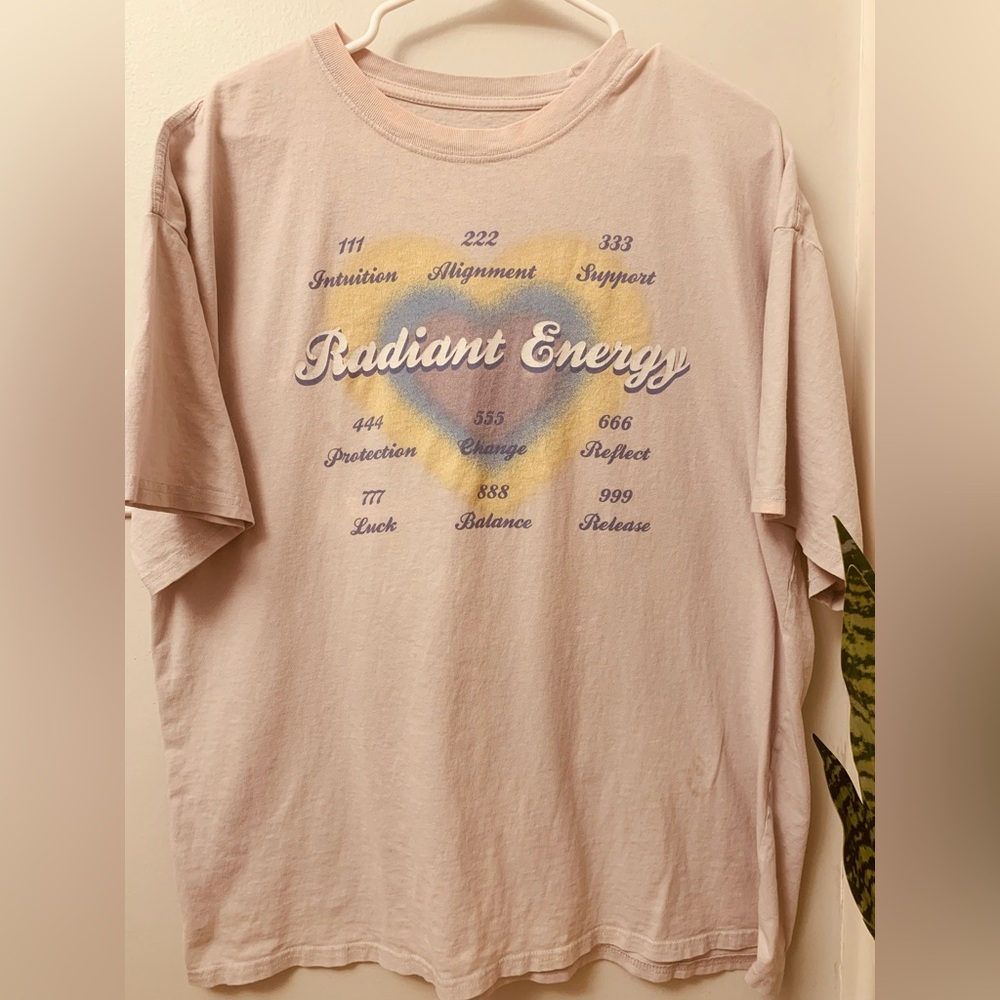 Pac Sun Angel Number Oversized Tshirt Soft Lavender One Size OS
